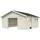 Palmako Einzelgarage Andre 5,57 x 5,76 m beige mit Seitenwand