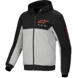 Alpinestars Chrome V2 Sport Reißverschlusspullover - Black / Grey Heather / Red Fluo - 2XL