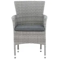 VCM ebuy24 Malina Gartenstuhl mit Gartenkissen Grau