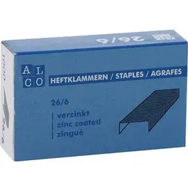 Alco Heftklammern Typ 26/6, 2 - 30 Blatt Heftleistung, verzinkt, 1000 Stück