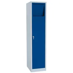 Komfort Stahl Wäscheschrank Wäsche Sammelschrank Wäschesammelschrank 180x60x50cm grau/blau 526521