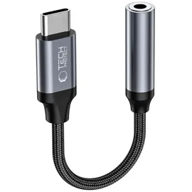TECH-PROTECT UltraBoost USB-C / 3,5-mm-Miniklinken-Adapter – Schwarz