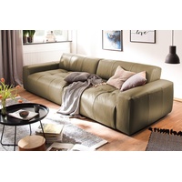 KAWOLA 3-Sitzer PALACE, Big Sofa mit Sitztiefenverstellung Leder versch. Farben grün