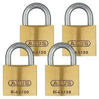 Abus Vorhängeschloss-Set 45/30 Gleichschließend  (B x H: 29 x 45 mm, Bügelstärke: 5 mm, Messing, 4 Stk.)