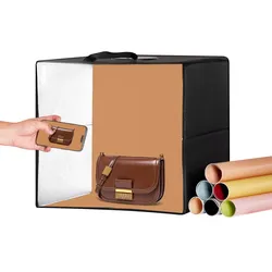 VEVOR Fotobox 410x400x390mm Fotostudio Set Lichtbox Fotografie 5600K 120LED