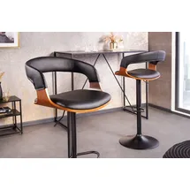 Riess-Ambiente Barhocker Manhattan  schwarz Walnuss