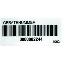 Beha-Amprobe Barcode-Aufkleber FTC00001063D(VE250)