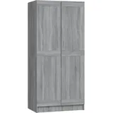 vidaXL Kleiderschrank Grau Sonoma 82,5x51,5x180 cm Holzwerkstoff