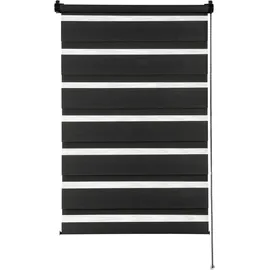 GARDINIA Doppelrollo EasyFix 45 x 150 cm Schwarz