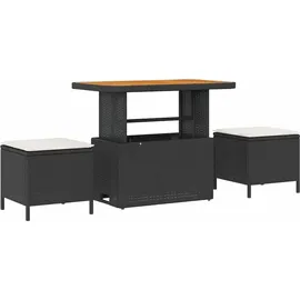 vidaXL Garten-Sofa-Set 10-tlg. Schwarz