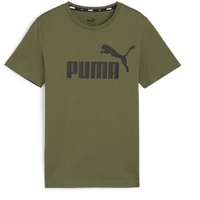 Puma Jungen Logo Tee B T-Shirt, olivgrün,