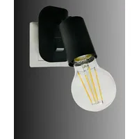 Trango LED Steckerleuchte 11-059 inkl. je 1x 3000K warmweiß E27 LED Leuchtmittel in Schwarz matt *ANNA* Wandleuchte, Leselampe, Küchenlampe, Nachtlicht, Wandlampe, Küchenlampe, Steckerlampe