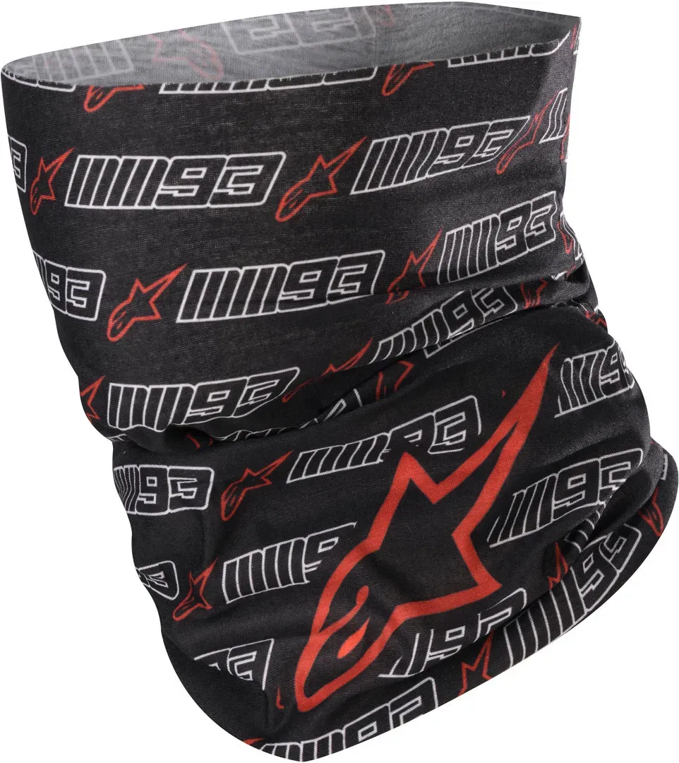 Alpinestars MM93 Pattern Multifunctionele hoofddeksels, zwart-wit, Eén maat Voorman