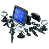 esotec LED Solarspot Trio PIR 3er Set schwarz 6000K