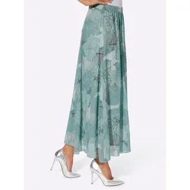 Classic Basics A-Linien-Rock Damen Floral Blau/Mint 23