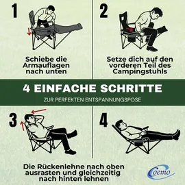 Coemo Campingstuhl Schwarz