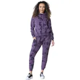 Bahob ® Trainingsanzug-Set für Damen, Batikmuster, 2-teiliges Damen-Trainingsanzug-Set, Kapuzenpullover und Stretch-Jogginganzug, Trainingsanzüge fürs Fitnessstudio, Activewear-Set, S bis XXL (WTDT-10 - XXL