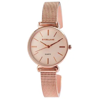 Excellanc Spangenuhr mit Metallarmband - Rosegold/Rosegold