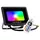 LUXULA LED Fluter 20 W Aluminium, Glas IP65 mit Fernbedienung schwarz