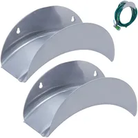 Relaxdays Relaxdays, grau Schlauchhalter Wand 2er Set, für 30