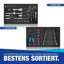 ntg nutzfahrzeug technik gmbh (32457 porta westfalica) Werkstattwagen Stahl schwarz 4 Schubladen bestückt