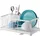 Yamazaki 2875 Tower Wire Dish Drainer, White, Steel/ABS Resin, 42 x 23 x 17 cm