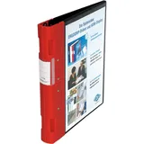 Wedo 5815002 Ordner Ergogrip A4 4-Ringmechanik, Kunststoff, 31,3 x 3,8 x 28,0 cm) schwarz/rot