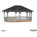 Palmako Holz-Pavillon Betty Grau tauchgrundiert BxT: 615 cm x 465 cm