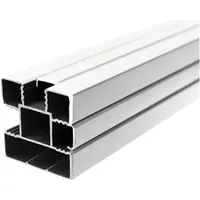Alupfosten Ecosteck inkl. Pfostenkappen zum Aufschrauben/Einbetonieren 6,8 x 6,8