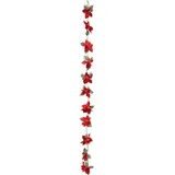 Atmosphera Créateur d'intérieur Weihnachtsgirlande 180 cm rot