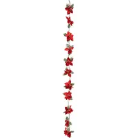 Atmosphera Créateur d'intérieur Weihnachtsgirlande 180 cm rot