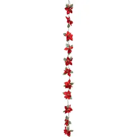 Atmosphera Créateur d'intérieur Weihnachtsgirlande 180 cm rot