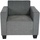 Mendler Modular Sessel Loungesessel mit Ottomane Lyon, Stoff/Textil ~ grau