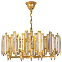JVmoebel Kronleuchter Luxus Kristal Kronleuchter Deckenlampe Neu Lampe Gold Wohnzimmer, Leuchtmittel wechselbar, Made in Europe goldfarben