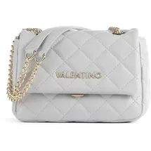 Valentino Ocarina Schultertasche Kunstleder Grau/Weiß