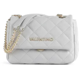 Valentino Ocarina Schultertasche Kunstleder Grau/Weiß