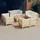 vidaXL Garten-Lounge-Set 9-tlg. beige Kiefernholz