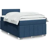 Maison Exclusive - Boxspringbett mit Matratze Blau 120x200 cm Stoff - Blau