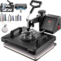 Vevor Transferpresse 8 in 1 Heißpresse Maschine 38 x 30 cm T-Shirt Presse Maschine Hitzepresse Maschine DIY Heißpresse mit Digitaler LED-Temperatur-