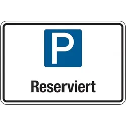 Parkplatzschild, Reserviert, 200x300mm, Aluverbund - 300x200x2 mm Aluverbund