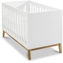 Portobello Babybett Venta 70 x 140 cm Holzoptik Weiß