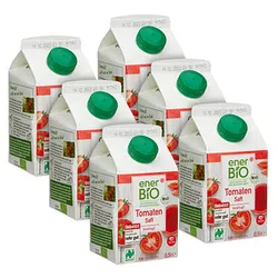 enerBiO Tomatensaft Bio-Gemüsesaft 6 x 0,5 l