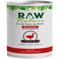RAW Nature Nassfutter Ente Pur mit Hirse - Birne, getreidefrei 1x800 g Futter