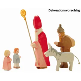 Ostheimer 38001 Sankt Nikolaus mit Stab aus Holz Höhe 21,5cm Jahresfeste