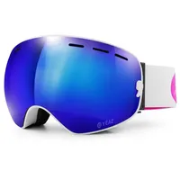 YEAZ Ski- Snowboardbrille mit Rahmen blau/pink verspiegelt XTRM-SUMMIT