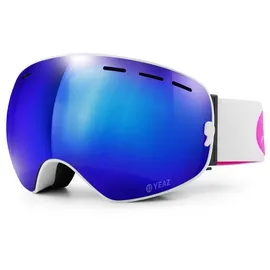 YEAZ Ski- Snowboardbrille mit Rahmen blau/pink verspiegelt XTRM-SUMMIT
