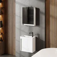 Planetmöbel Badmöbel Set mit Waschtisch inkl. Waschbecken und LED-Spiegelschrank