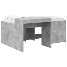vidaXL Hochbett mit Schreibtisch für Kinder 3422670 Holzwerkstoff grau