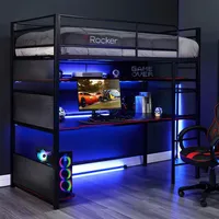 X Rocker Hochbett Bunk Bed Schwarz LF: ca. 90x190