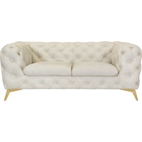 Leonique Chesterfield-Sofa »Glynis«, aufwändige Knopfheftung, moderne Chesterfield Optik, Fußfarbe wählbar beige